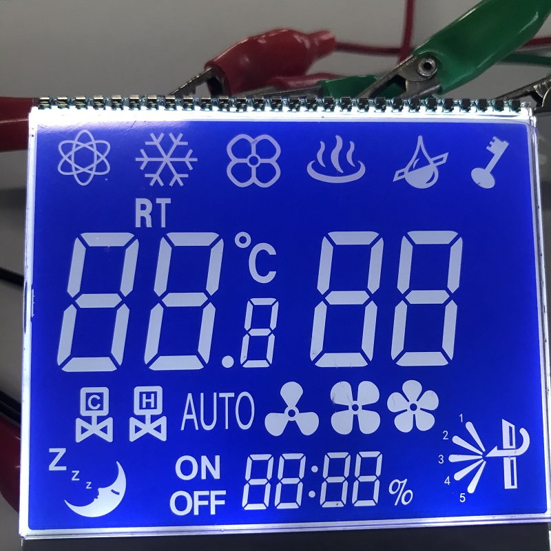 广东中山工厂生产销售温控器线控器TN加蓝色片LCD液晶显示段码屏
